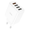Мережевий зарядний пристрій HOCO C102A Fuerza QC3.0 four-port charger 18W White (6931474777713)