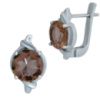 Серебряные серьги CatalogSilver с Султанит султанитом 3.5ct (1984192)