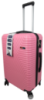 Пластикова середня колісна валіза 70L GD Polo блідо-рожева