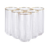 Набір склянок Stunning високих ребристих 6 штук по 400 мл, прозорий