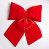 Бархатный бант для декора на елку 35×45 (см) Красный CR-2-15