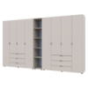 Комплект шкафов для одежды Doros Гелар (3 шт.) 348,2х49,5х203,4 см Кашемир (DRS-011255)