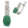 Серебряные серьги CatalogSilver с натуральным изумрудом 1.767ct (0465333)