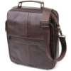 Деловая мужская сумка из натуральной кожи Vintage 23027 Коричневый