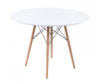 Стіл Тауер Вуд круглий д. 100 см білий