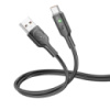 Кабель Hoco U120 с индикатором USB to Type-C QC 27W 1.2m black