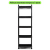 Етажерка мобільна п'ятиярусна універсальна пластикова 41х25х127см Чорна SW-00002109