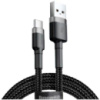 Кабель Baseus Cafule USB to Type-C 3A 1m Gray/Black (CATKLF-BG1) (Код товару:28445)