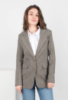 Жіночий сірий жакет в клітку