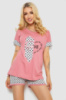Піжама жіноча з принтом, колір пудровий, 243R3049