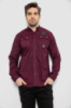 Сорочка чоловіча, колір бордовий, 186R01-1