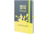Діловий записник LEMONADE, А5, тверда обкладинка папір, гумка, білий блок лінія