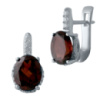 Серебряные серьги CatalogSilver с натуральным гранатом 4.897ct (2035176)