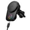 Автотримач для телефона з БЗП HOCO HW36 electric rotating magnetic wireless fast charging car holder(air outlet) Black (6942007672023)