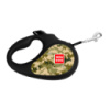 Повідець-рулетка для собак WAUDOG R-leash, малюнок «Мілітарі», XS, до 12 кг, 3 м, світловідбиваюча стрічка