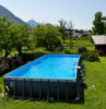 Intex 26374 (975×488×132 см) каркасний басейн Ultra XTR Frame Pool сірий з піщаним фільтр насосом. Повна комплектація