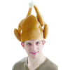 Шапка Индейка Chicken Hat — весёлая плюшевая шапка в виде индюшки для вечеринок, фотосессий и косплея