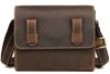 Сумка чоловіча-почтальонка в винтажной шкірі 714980 Коричнева