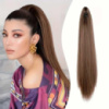 Шиньйон накладний хвіст на шпильці Didaka пряме волосся — 50 см «Шатенка»