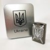 Дуговая электроимпульсная USB зажигалка Украина металлическая коробка HL-446. Цвет: черный