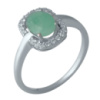 Серебряное кольцо CatalogSilver с натуральным изумрудом, вес изделия 2,61 гр (1982488) 18 размер