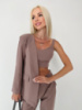 Костюм-трійка з топом «Vanity» оптом I Розпродаж моделі Мокко, 46