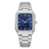 Чоловічий годинник Curren 8457 Silver-Blue з кварцовим механізмом та прямокутним корпусом