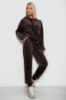 Спортивный костюм женский велюровый, цвет шоколадный, 241R1530-5