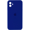 Чохол Silicone Case Square Full Camera Protective (AA) для Apple iPhone 11 (6.1«), Синій / Deep navy - купити в SmartEra.ua