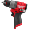 Дриль-шуруповерт акумуляторний безщітковий MILWAUKEE, M12 FDD2-0, 37/45Нм (каркас, кліпса для реміня, картонне пакування)