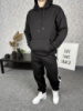 Черный мужской утепленный спортивный костюм.5-780