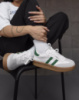 Жіночі кросівки samba white/green НП4937(K3 5 - 01)