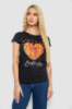 Футболка жіноча з принтом, колір чорний, 244R2204