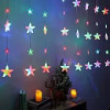 XMAS Гірлянда штора Зорепад 60L на мідній пров 3M*90CM Мультиколірна