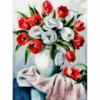 Картина за номерами «Букет яскравих тюльпанів» 30х40см