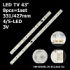 LED підсвітка TV 43“ HD-434KC7 43UG620V 43UJ620V TH-43FX680C TH-43E200DX 43E3 SW430M09 LED43E2 43U4700LA 2шт.