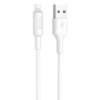 Кабель HOCO X25 USB to iP 2A, 1m, PVC, PVC connectors, White (6957531080114)