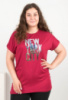 Жіноча бордова футболка