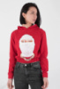 Жіноче червоне худі з принтом