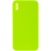 Чохол Silicone Case Square Full Camera Protective (AA) NOLOGO для Apple iPhone X / XS (5.8«)