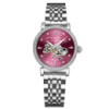 Жіночий механічний годинник Awarder 047 Silver-Pink зі сріблястим браслетом та рожевим циферблатом