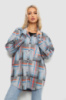 Рубашка женская в клетку, цвет серо-красный, 257R505