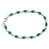 Серебряный браслет CatalogSilver с изумрудом nano 5.33ct, вес изделия 7,19 гр (1513682) 1720 размер