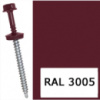 Саморіз для кріплення листового металу RAL 3005 (червоне вино) 4,8*35 мм