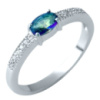 Серебряное кольцо CatalogSilver с мистик топазом 0.4ct, вес изделия 1,92 гр (1913192) 16.5 размер