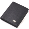 Класичний портмоне для чоловіків з натуральної зернистої шкіри 721742 Чорне