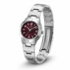 Жіночий годинник Casio LTP-1241D-4A2 — класична модель зі сталевим браслетом та бордовим циферблатом