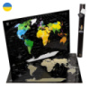 Cкретч карта мира (без россии, беларуси) «My Map Perfect World» Black map ENG, карта путешествий подарок (ST)