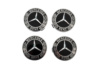 Колпачки на диски 71/75 мм без кольца (набор 4 шт, черные V5) для Mercedes-Benz
