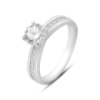 Серебряное кольцо CatalogSilver с фианитами, вес изделия 2,86 гр (2176398) 17.5 размер